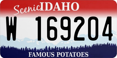 ID license plate W169204