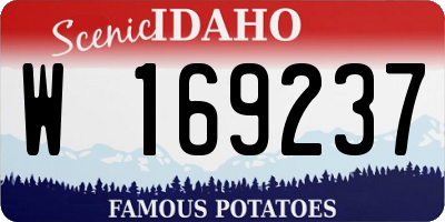 ID license plate W169237