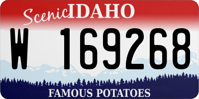 ID license plate W169268