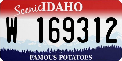 ID license plate W169312