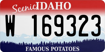ID license plate W169323