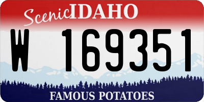 ID license plate W169351