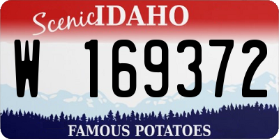 ID license plate W169372
