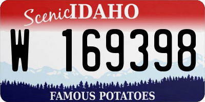 ID license plate W169398