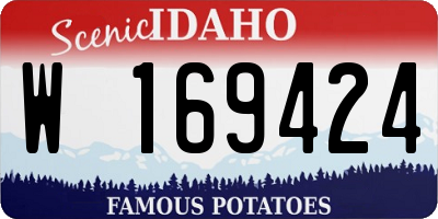 ID license plate W169424