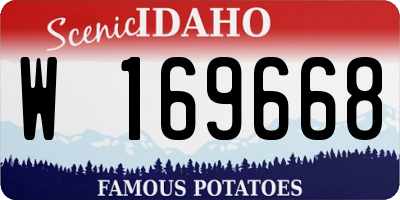 ID license plate W169668