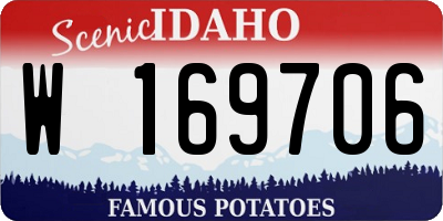 ID license plate W169706