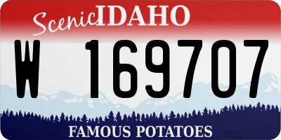 ID license plate W169707