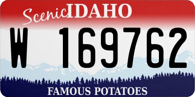 ID license plate W169762