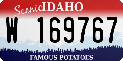 ID license plate W169767