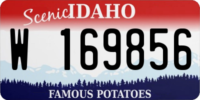 ID license plate W169856