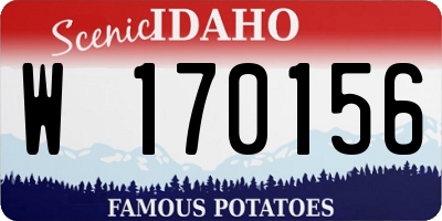 ID license plate W170156