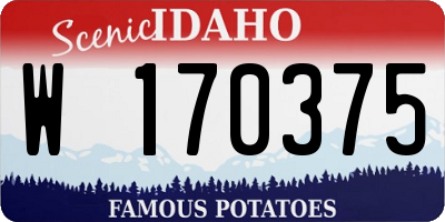 ID license plate W170375