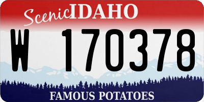 ID license plate W170378