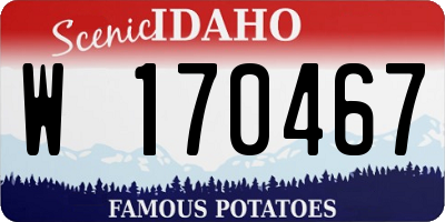 ID license plate W170467