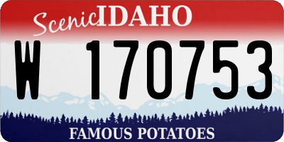 ID license plate W170753