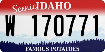 ID license plate W170771