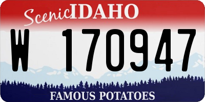 ID license plate W170947