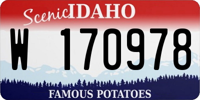 ID license plate W170978