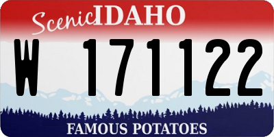 ID license plate W171122