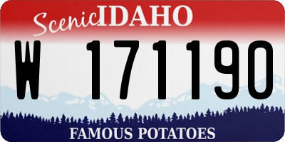 ID license plate W171190