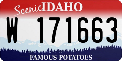 ID license plate W171663