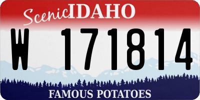 ID license plate W171814