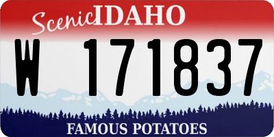 ID license plate W171837
