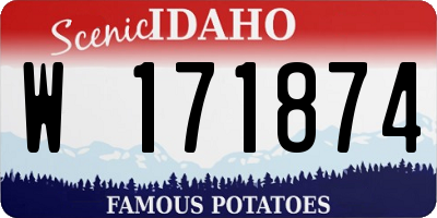 ID license plate W171874