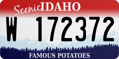 ID license plate W172372
