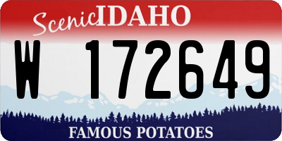 ID license plate W172649