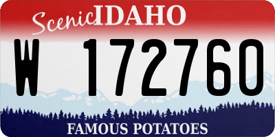 ID license plate W172760