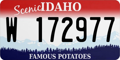 ID license plate W172977