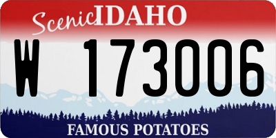 ID license plate W173006