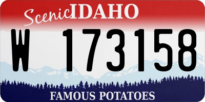 ID license plate W173158