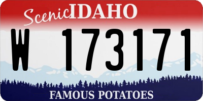 ID license plate W173171