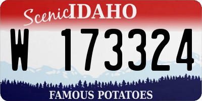 ID license plate W173324