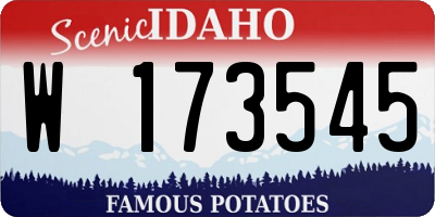 ID license plate W173545