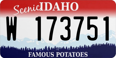 ID license plate W173751