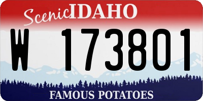 ID license plate W173801