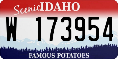 ID license plate W173954