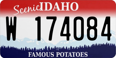 ID license plate W174084