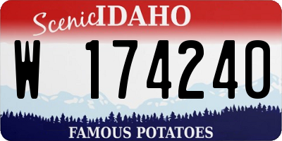 ID license plate W174240
