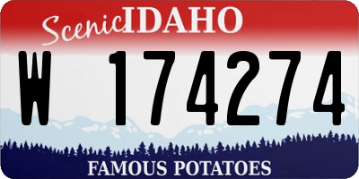 ID license plate W174274