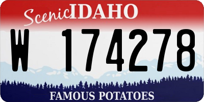 ID license plate W174278