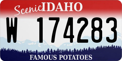 ID license plate W174283