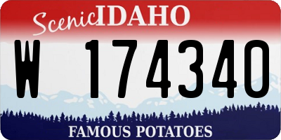 ID license plate W174340