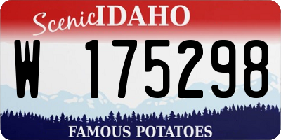 ID license plate W175298
