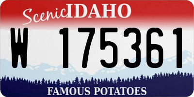ID license plate W175361