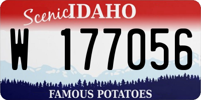 ID license plate W177056